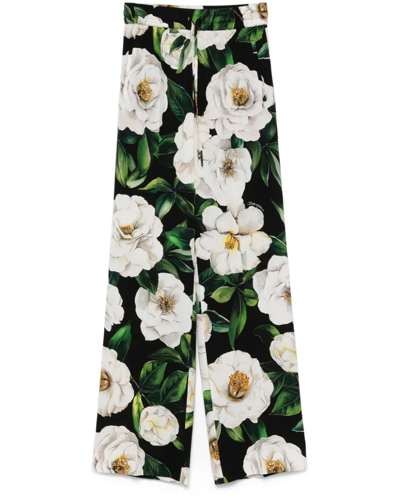 Dolce & Gabbana Hose mit Blumen-Print - Grün Grün