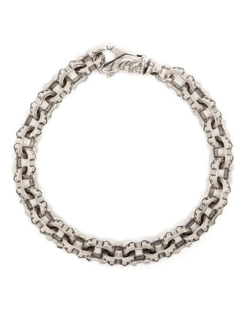 Emanuele Bicocchi Kettenarmband mit Zacken - Silber Silber