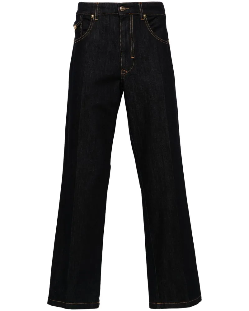 Versace Jeans Halbhohe Tapered-Jeans - Blau Blau