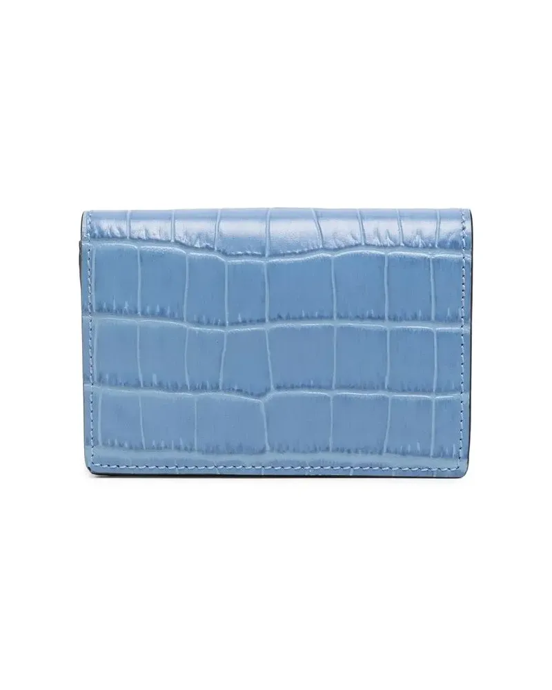 Smythson Portemonnaie mit Kroko-Effekt - Blau Blau