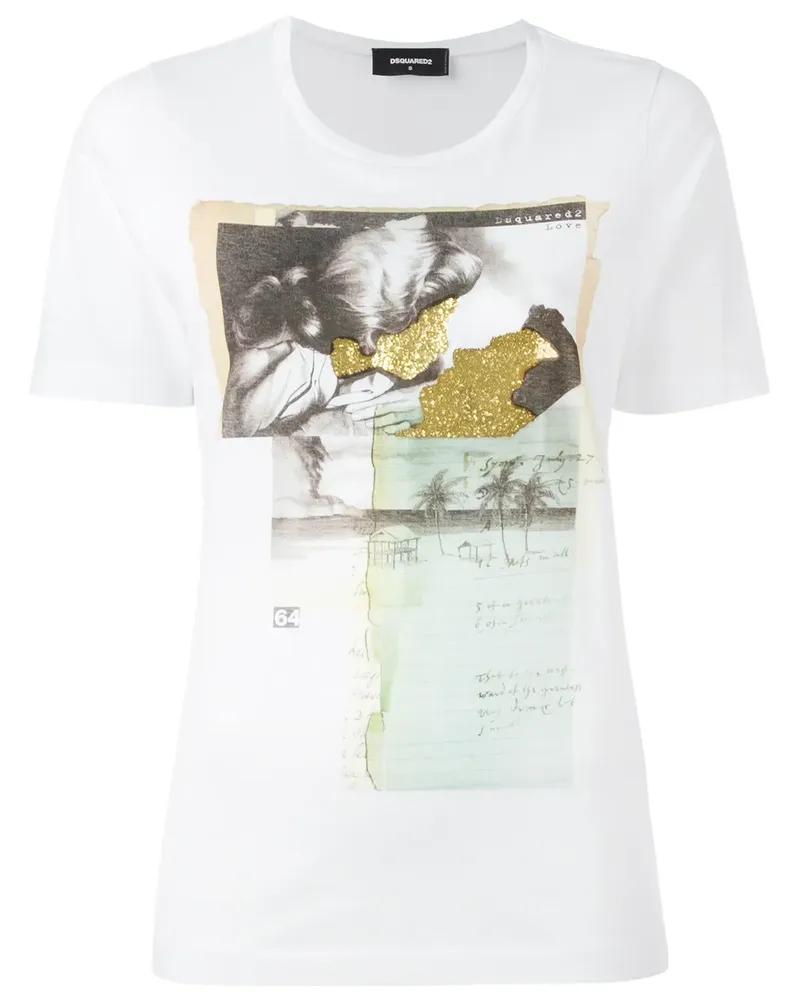 Dsquared2 T-Shirt mit Print - Weiß Weiß