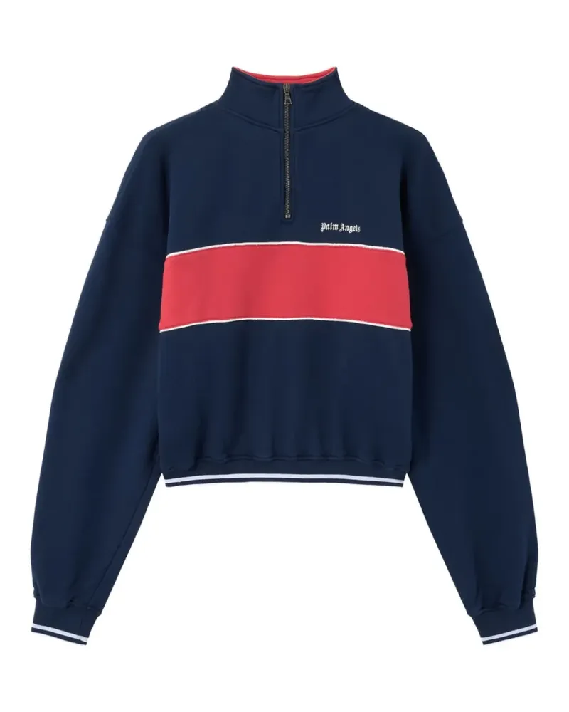 Palm Angels Classic logo half-zip sweatshirt - Blau Blau