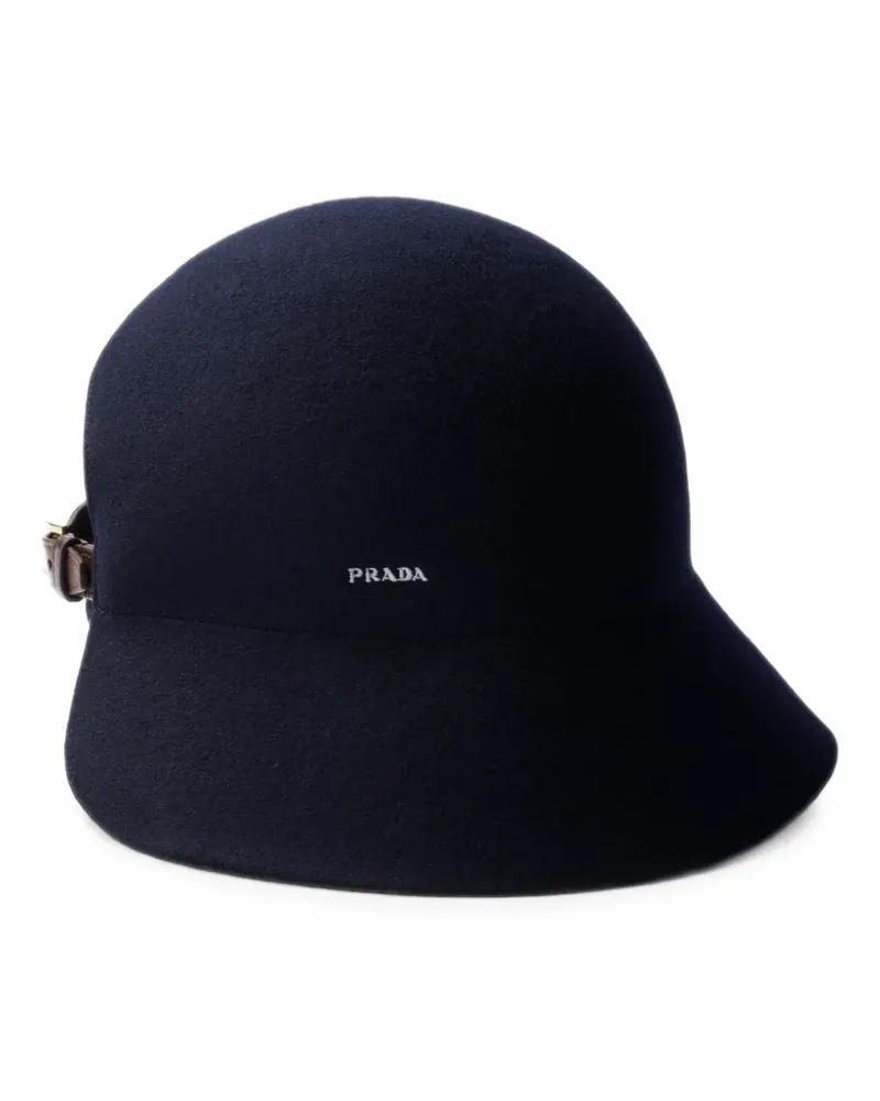 Prada Klassischer Filzhut - Blau Blau