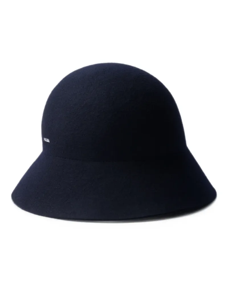 Prada Klassischer Filzhut - Blau Blau