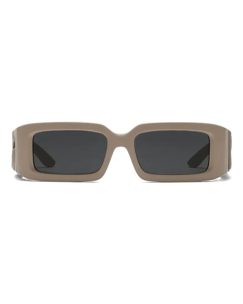 Dolce & Gabbana Eckige Sonnenbrille mit DG-Logo - Nude Nude