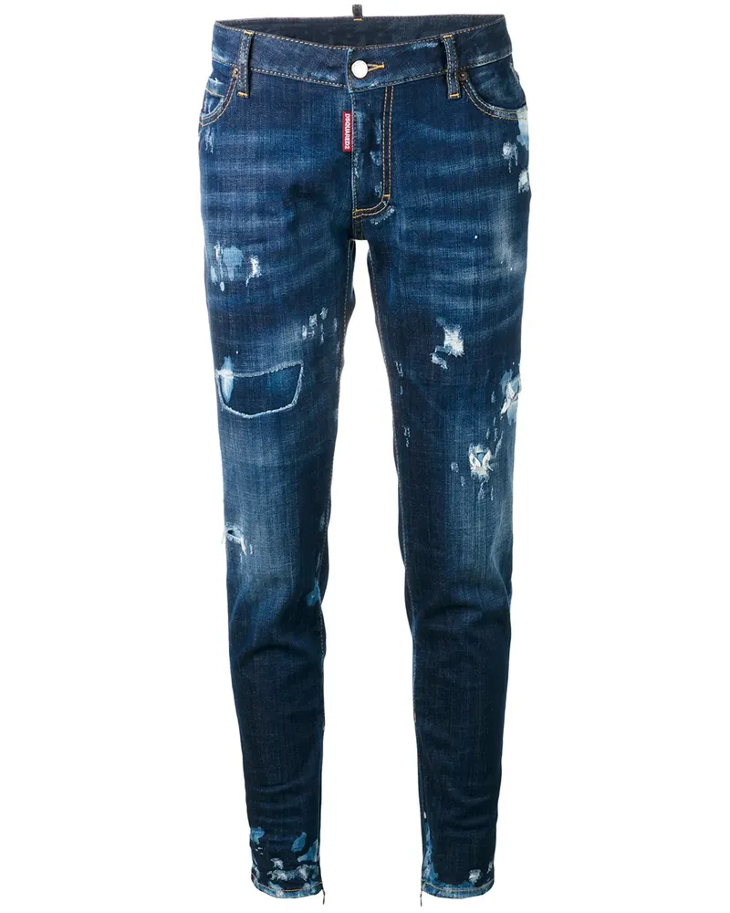 Dsquared2 Skinny-Jeans mit gekürztem Schnitt - Blau Blau