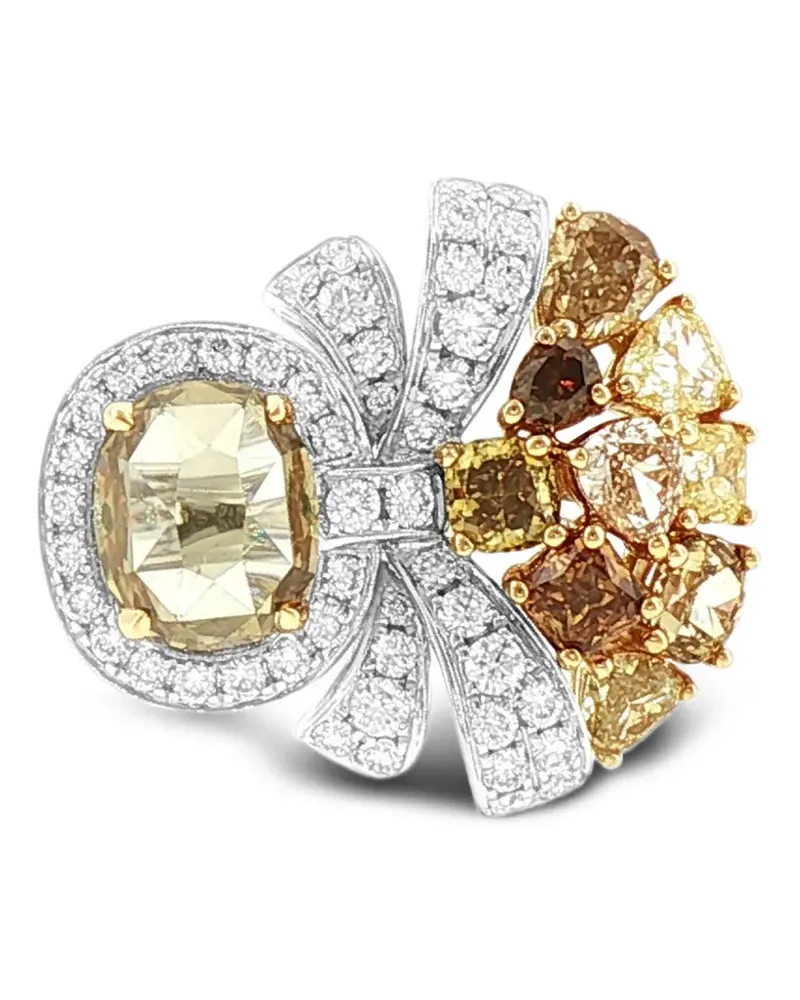HYT Jewelry Bow Ring mit Diamanten - Silber Silber