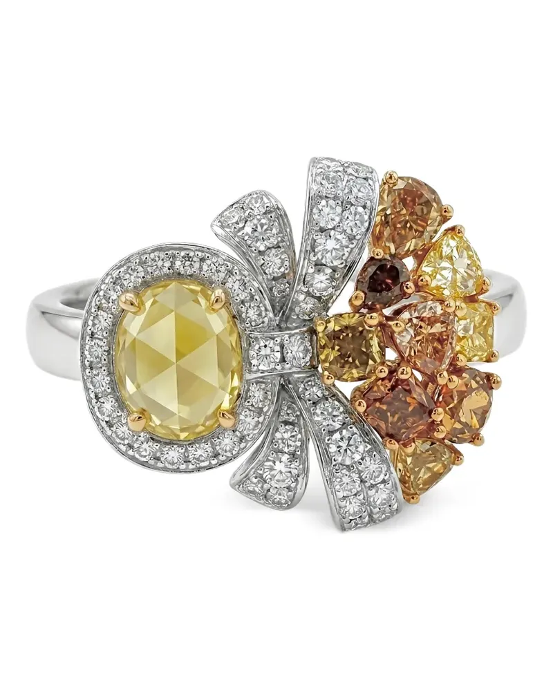 HYT Jewelry Bow Ring mit Diamanten - Silber Silber