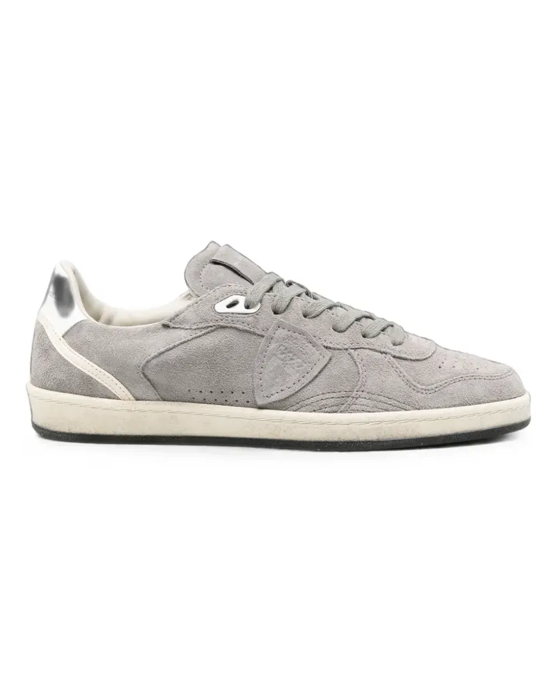 Philippe Model logo-patch panelled sneakers - Grau Grau