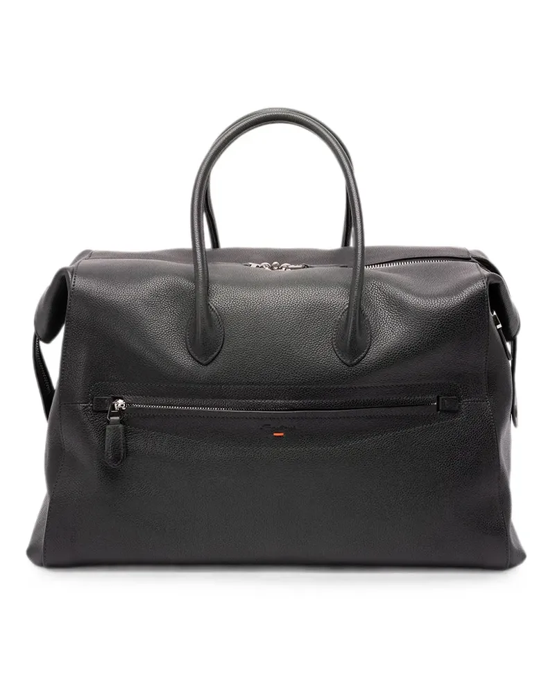 Santoni grained-leather holdall - Grün Grün