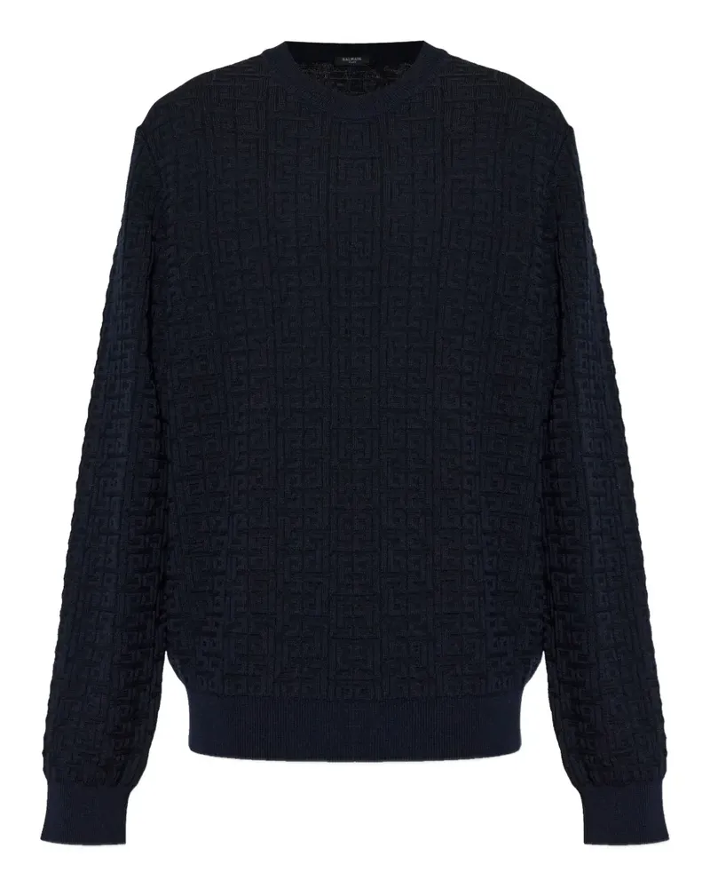 Balmain Pullover mit Logo-Motiv - Blau Blau