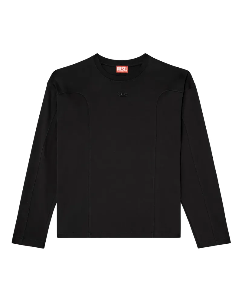 Diesel Langarmshirt mit T-Boxt-LS-INT-Einsatz - Schwarz Schwarz