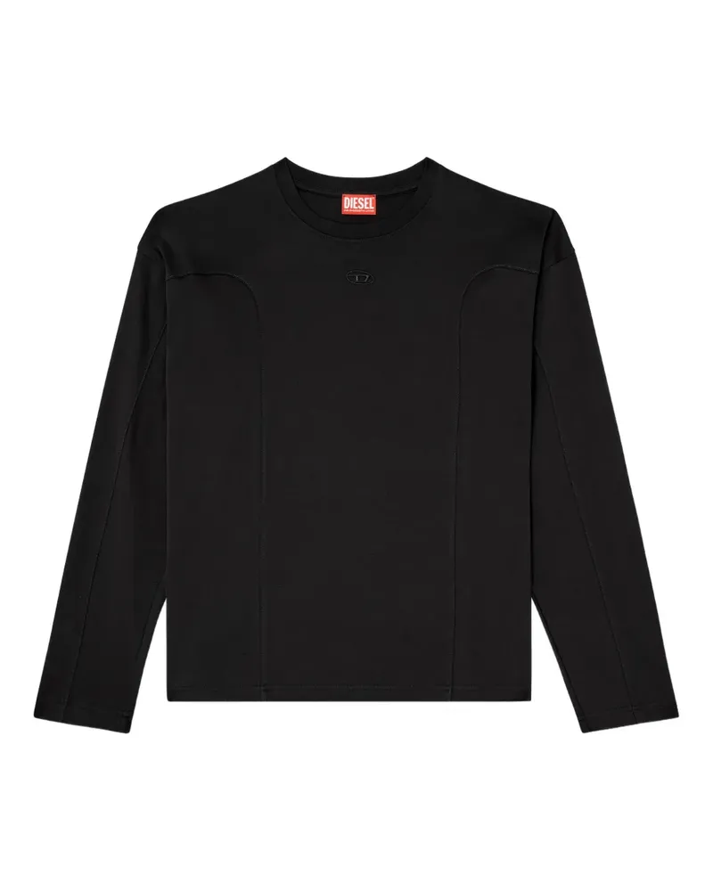 Diesel Langarmshirt mit T-Boxt-LS-INT-Einsatz - Schwarz Schwarz