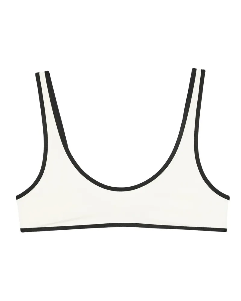 Kiki De Montparnasse contrast bikini top - Weiß Weiß