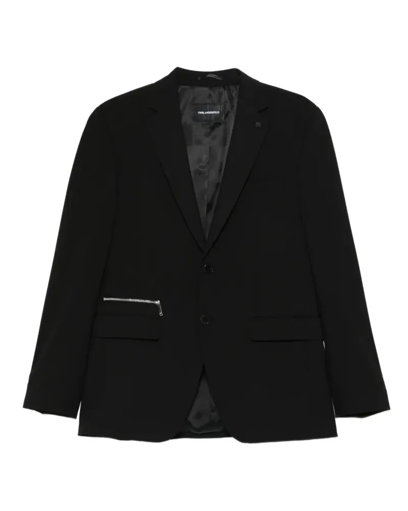 Karl Lagerfeld single-breasted blazer - Schwarz Schwarz