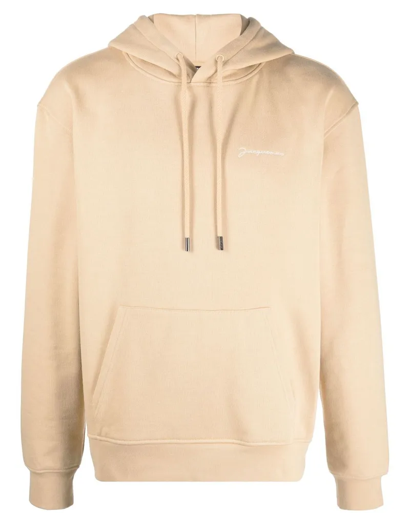 Jacquemus Le Sweatshirt Brodé Hoodie Nude