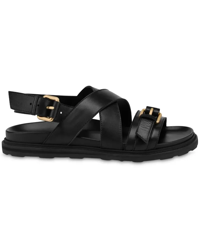 Moschino Sandalen mit Schnallenverschluss - Schwarz Schwarz
