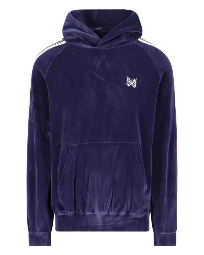 NEEDLES Gestreifter Hoodie mit Logo - Blau Blau