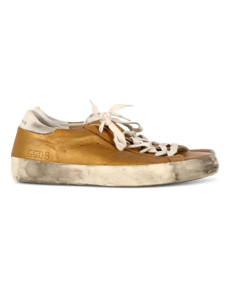 Golden Goose Superstar perforated leather sneakers Gold