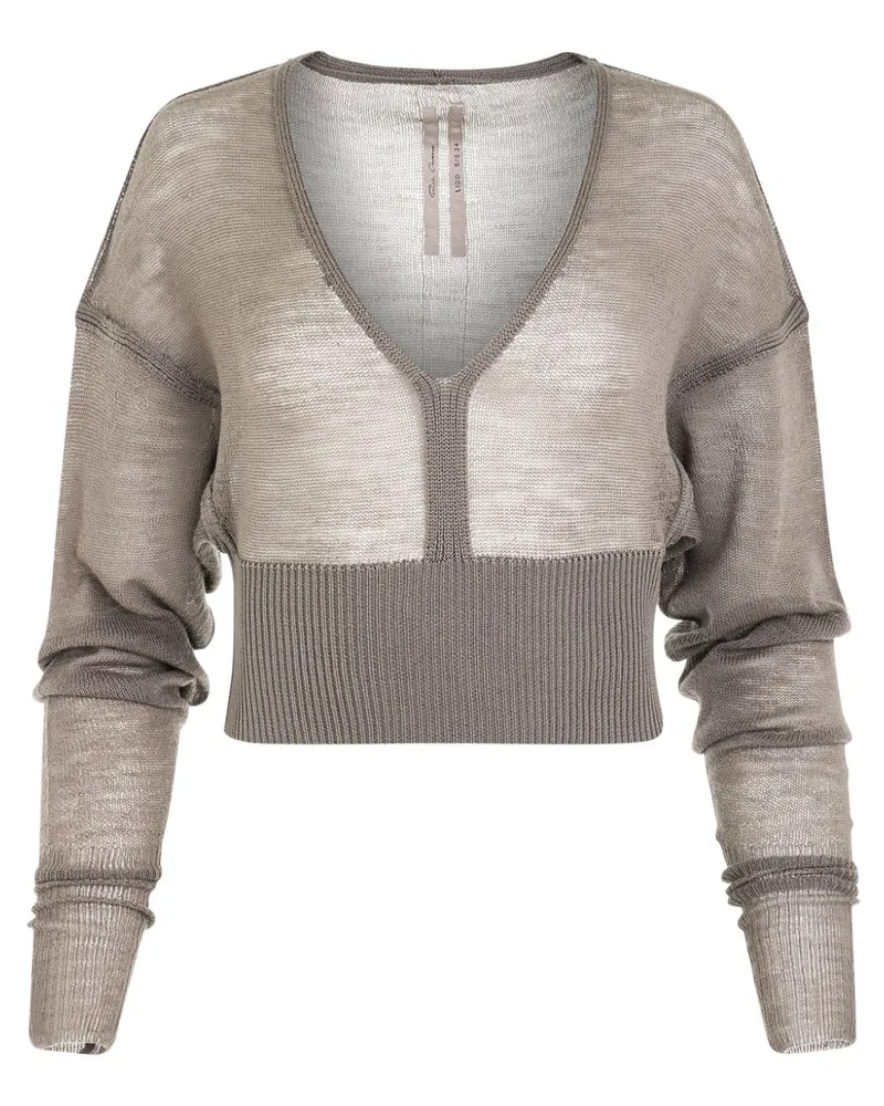 Rick Owens Cropped-Pullover - Grau Grau
