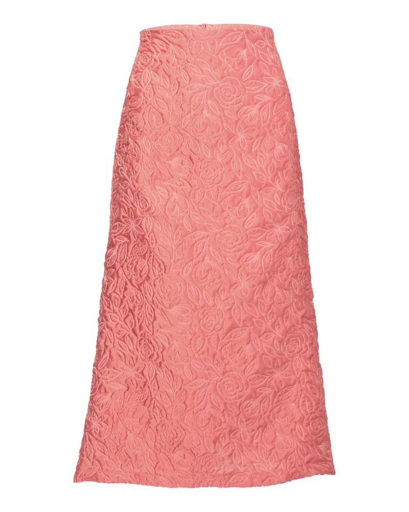 Silvia Tcherassi Atira flora midi skirt - Rosa Rosa
