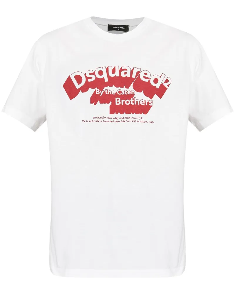 Dsquared2 T-Shirt mit Logo-Print Weiß