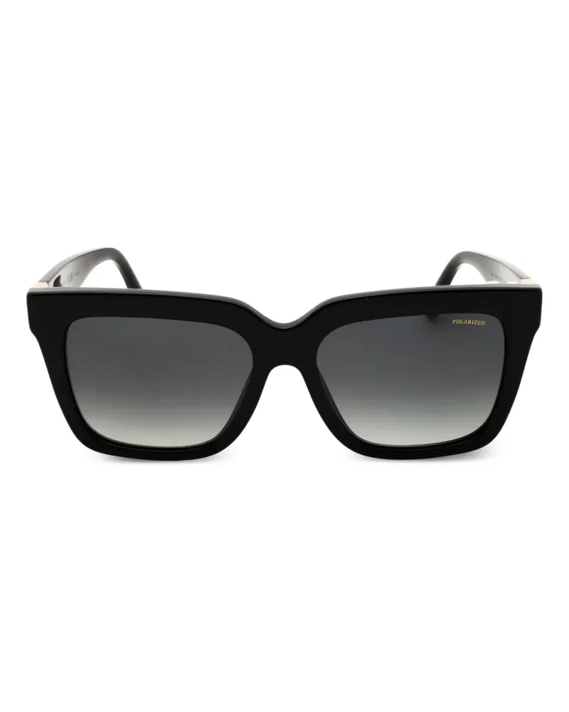 Versace Sonnenbrille mit eckigem Gestell - Schwarz Schwarz