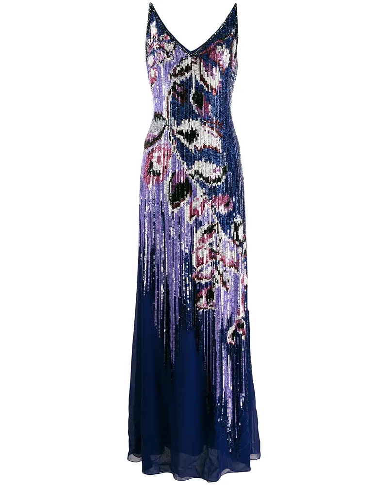 Emilio Pucci Kleid mit Pailletten - Blau Blau