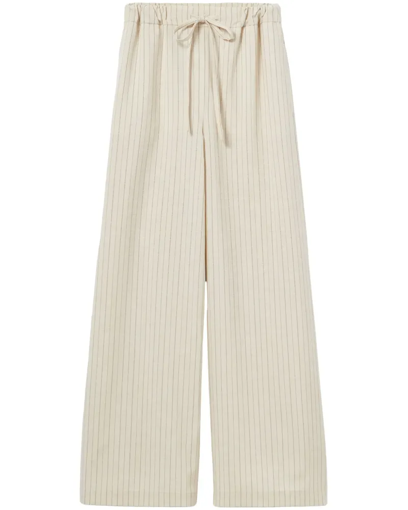 Claudie Pierlot Gestreifte Hose mit weitem Bein - Nude Nude