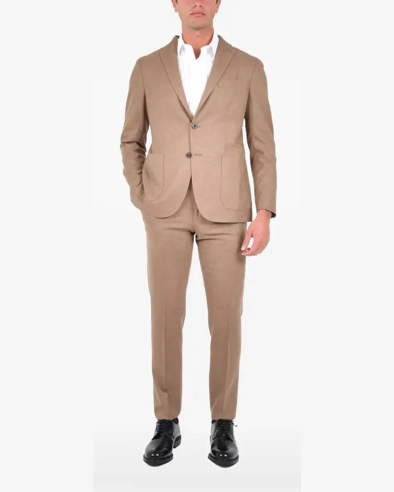 Boglioli Anzug mit aufgesetzter Tasche - Nude Nude