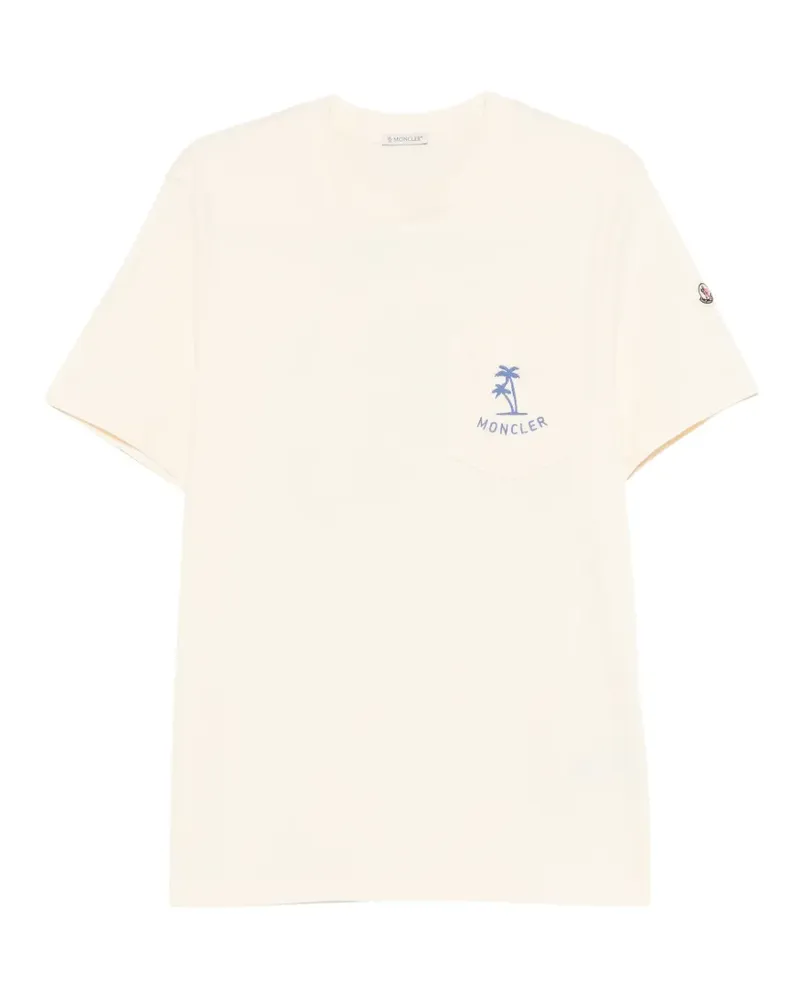 Moncler T-Shirt mit Tasche - Gelb Gelb