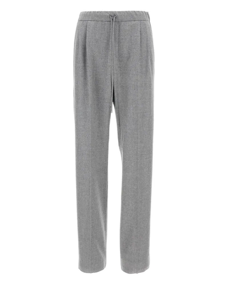 Max Mara Bundfaltenhose mit Kordelzug - Grau Grau