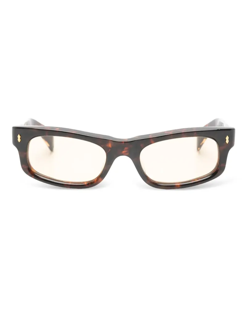 Jacques Marie Mage square-frame sunglasses - Braun Braun