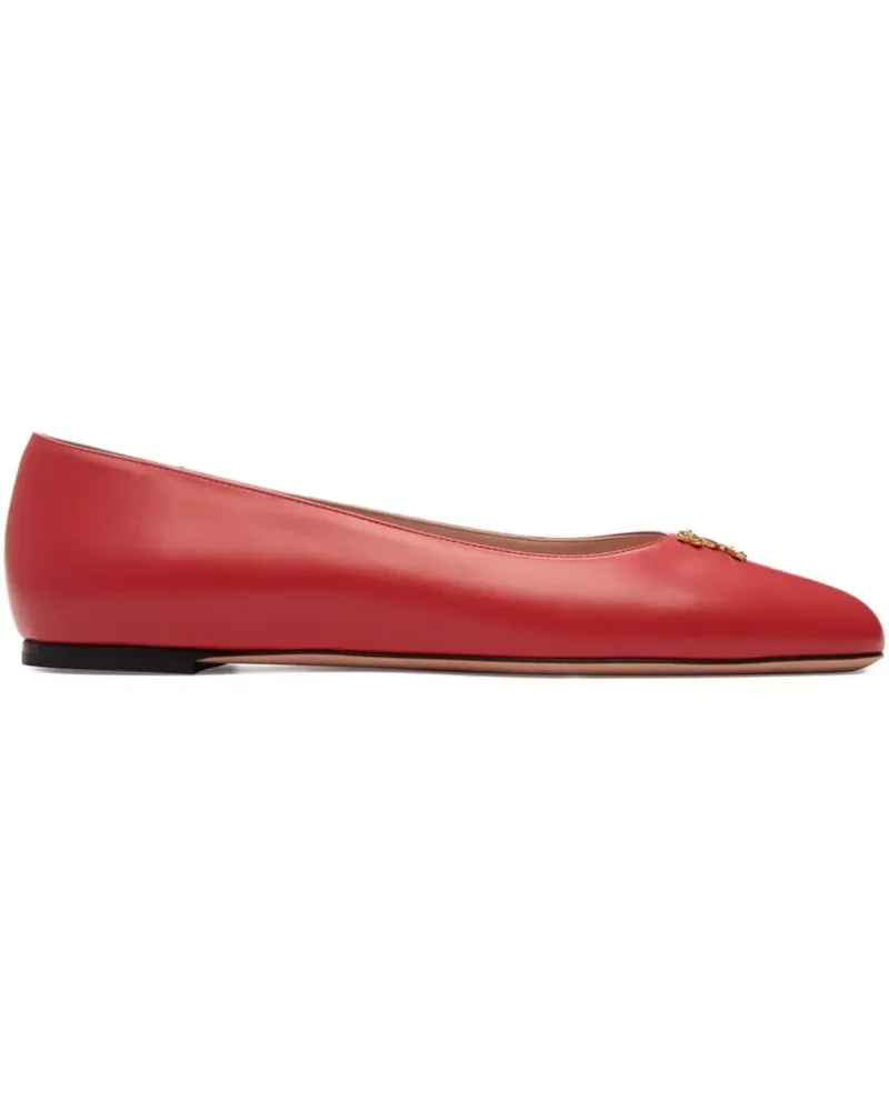 Bally Ballerinas mit eckiger Kappe - Rot Rot