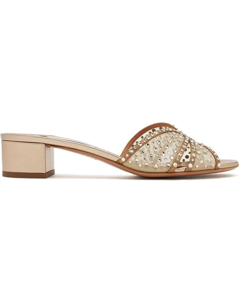 Aquazzura Klassische Mules - Gold Gold