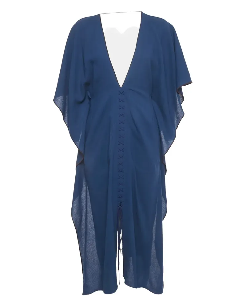 Roland Mouret Kleid mit V-Ausschnitt - Blau Blau