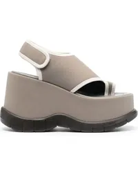 SUNNEI Wedge-Sandalen mit Klettverschluss 110mm Braun