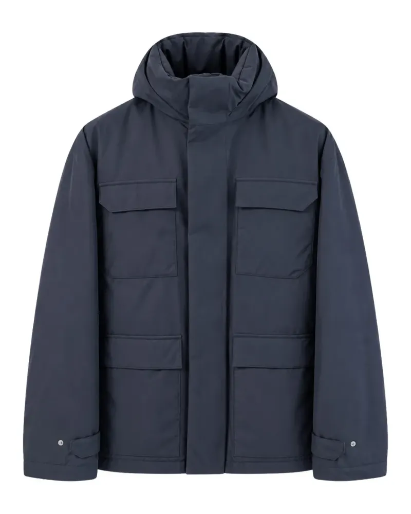 Herno Kapuzenjacke mit Taschen - Blau Blau