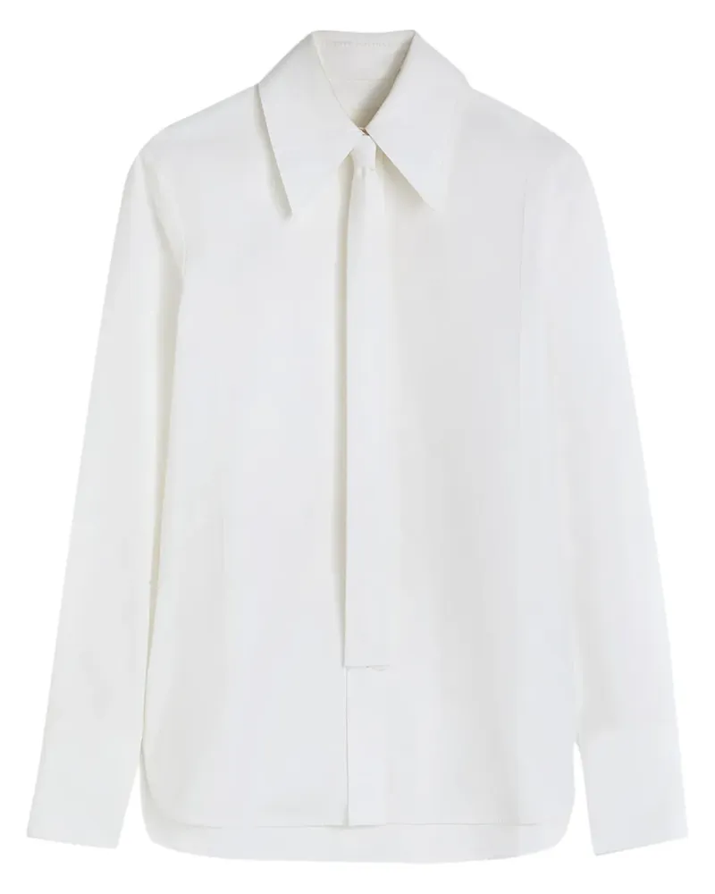 Jil Sander Hemd mit Bindedetail - Weiß Weiß