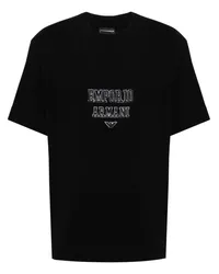 Emporio Armani T-Shirt mit Logo-Stickerei Blau