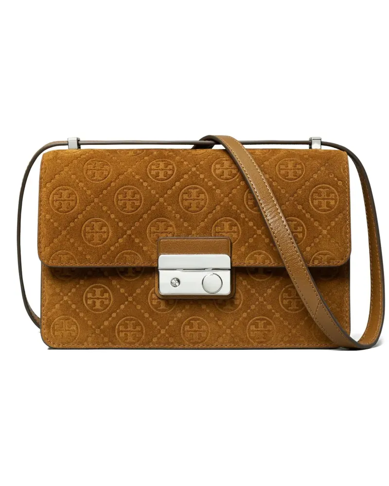 Tory Burch Schultertasche mit Monogramm - Braun Braun