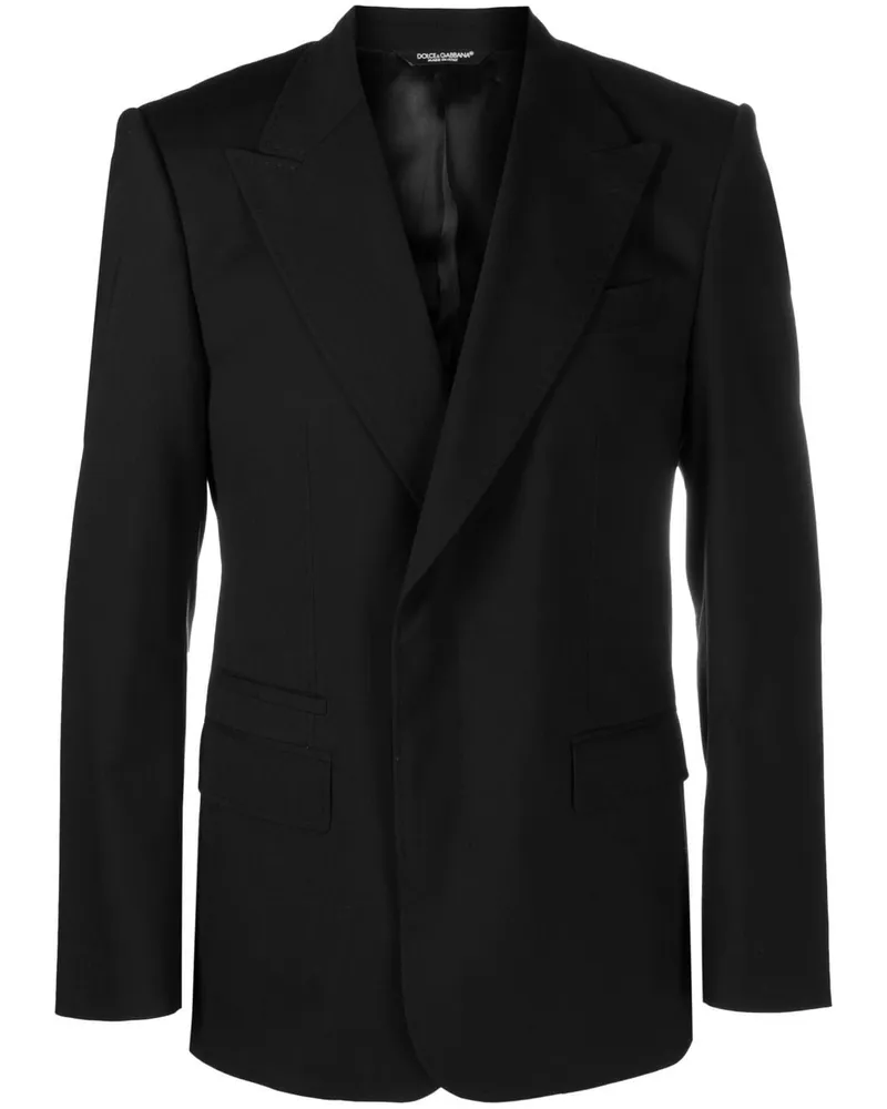 Dolce & Gabbana Doppelreihiges Sicilia-Fit-Sakko - Schwarz Schwarz