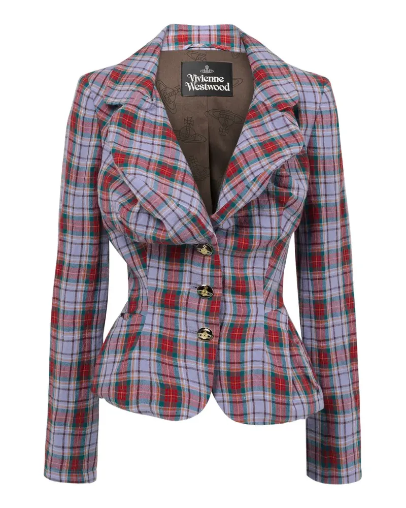Vivienne Westwood tartan button jacket - Violett Violett