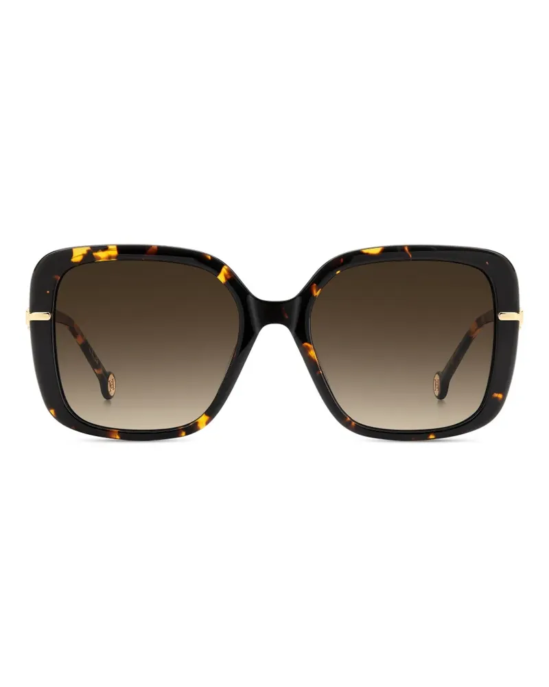Carolina Herrera New York Sonnenbrille mit eckigem Gestell - Braun Braun