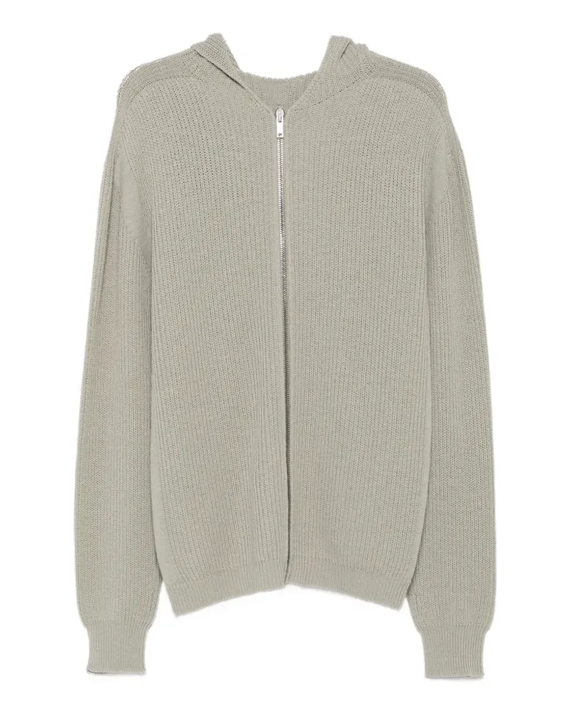 Rick Owens Gerippter Cardigan mit Reißverschluss - Grau Grau