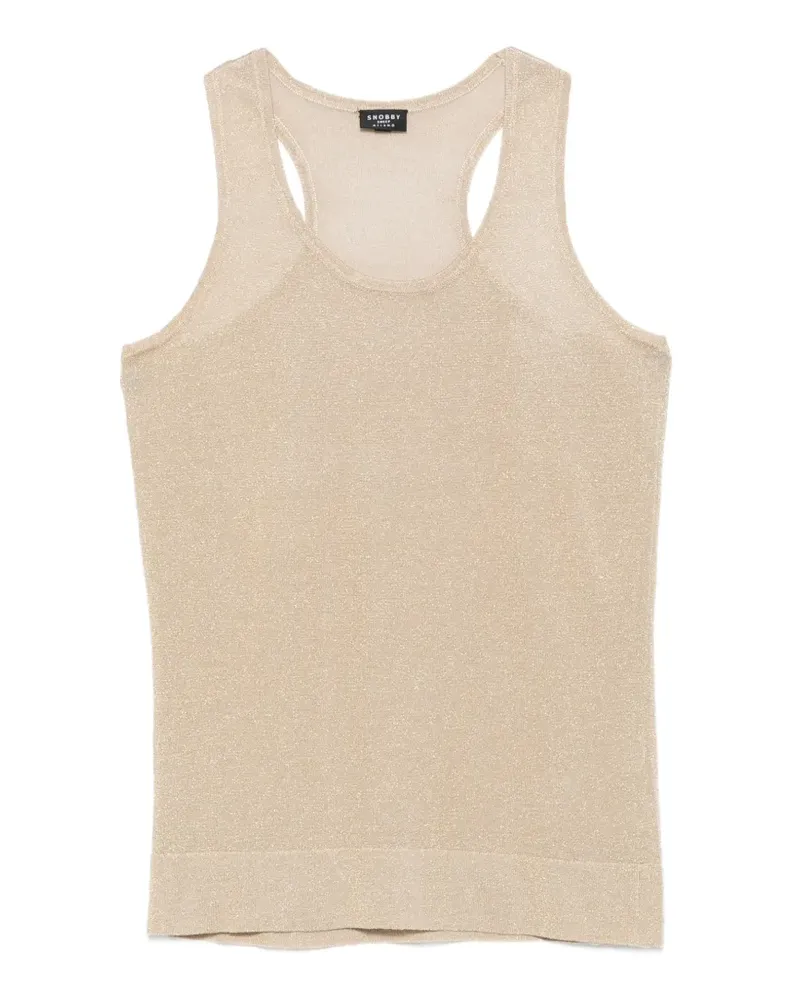 Snobby Sheep metallic-effect racerback top - Gold Gold