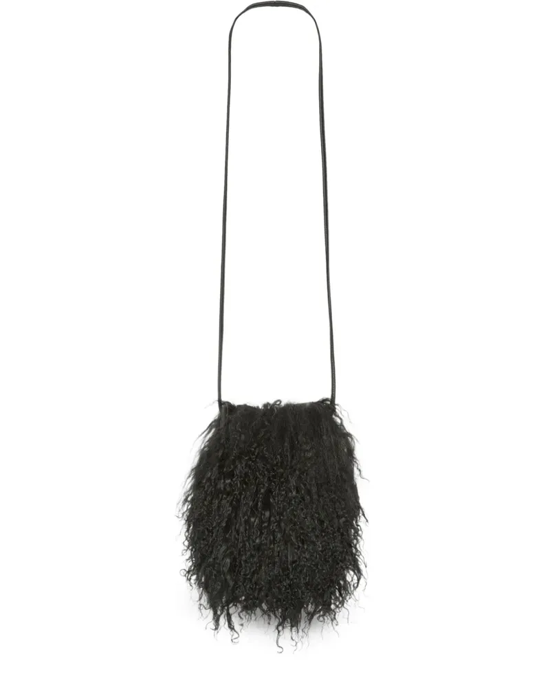 Yves Salomon Handyhülle aus Shearling - Schwarz Schwarz