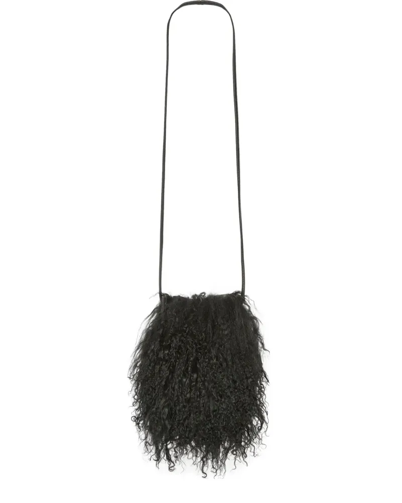 Yves Salomon Handyhülle aus Shearling - Schwarz Schwarz