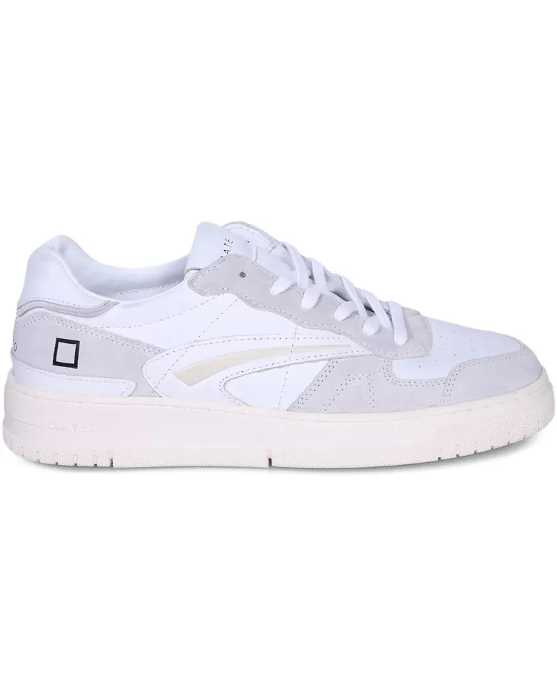 D.A.T.E. Sneakers mit Kontrasteinsatz - Weiß Weiß