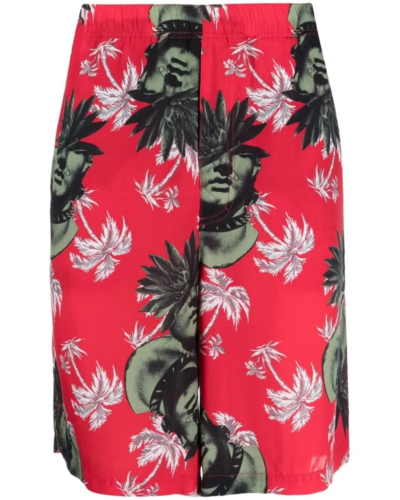 Undercover Bermudas mit grafischem Print - Rot Rot